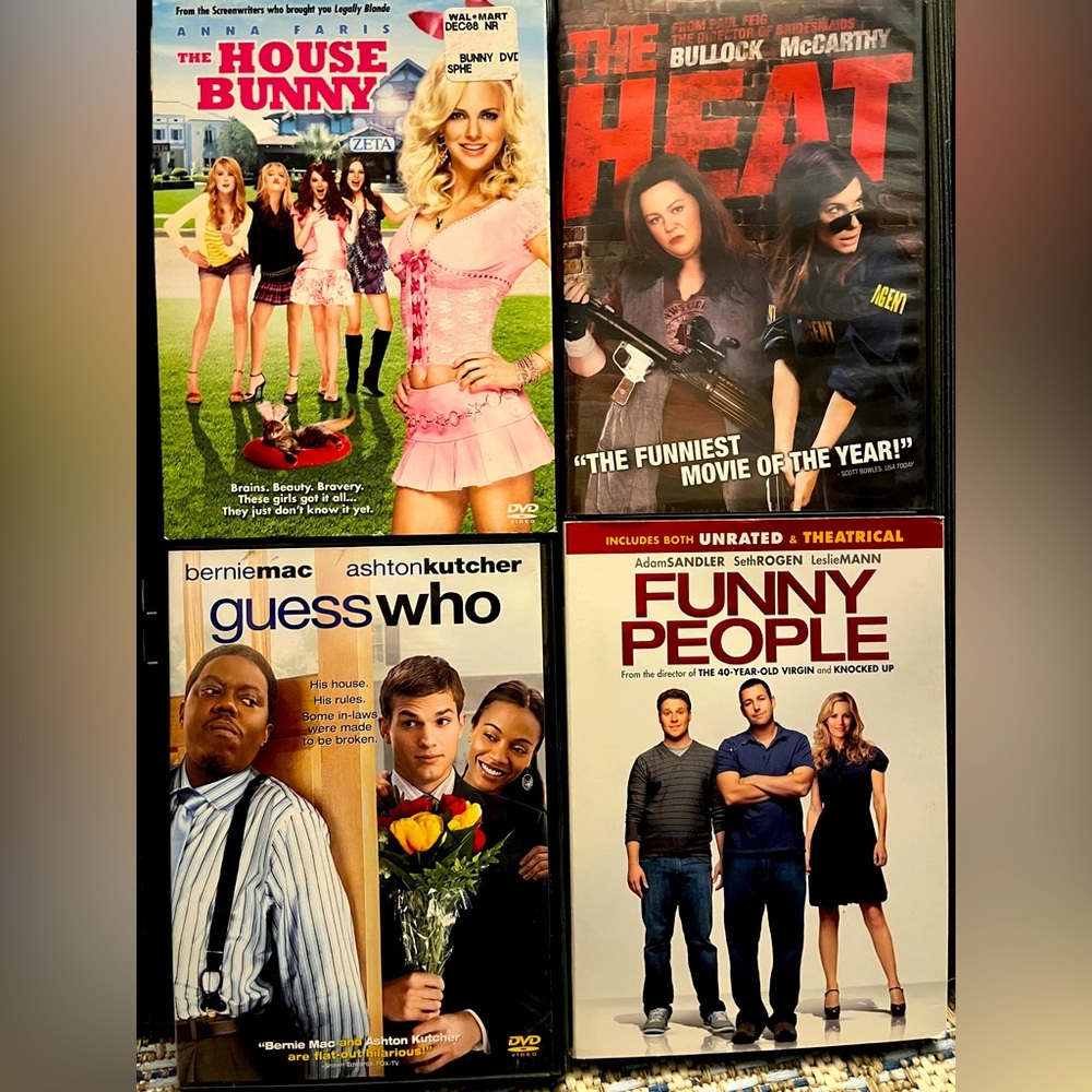 DVD Movie Collection: The House Bunny, The Heat, Guess Who, Funny People